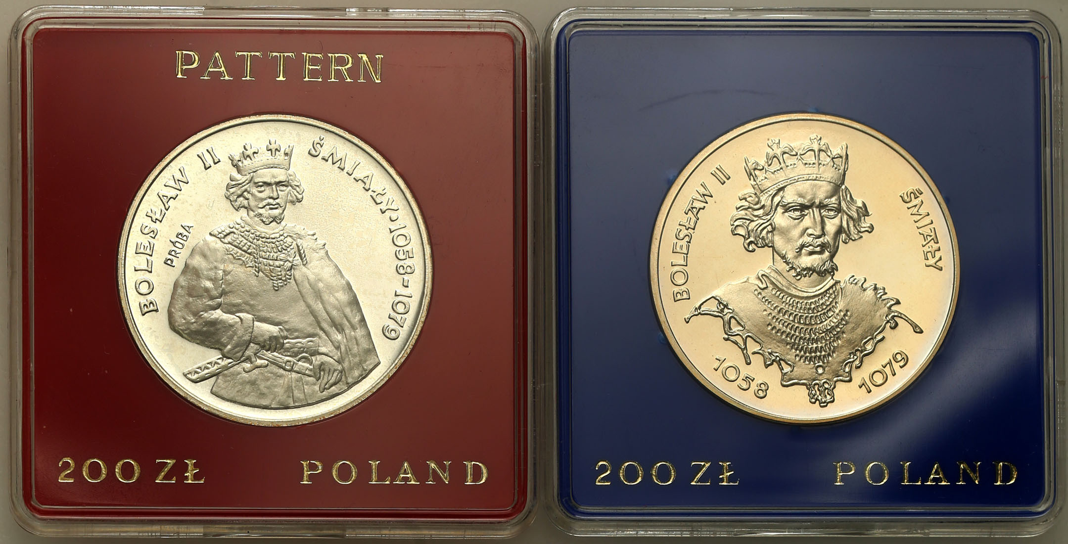 PRL. 200 złotych (PRÓBA srebro) + 200 złotych 1981 Bolesław Śmiały